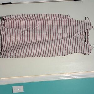 beachlunchlounge Red and White Striped Midi Dress